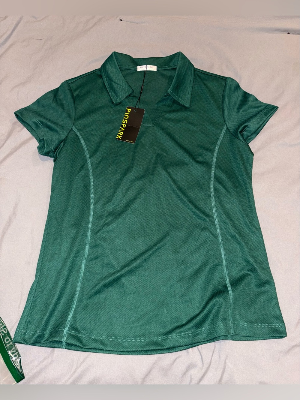 Pinspark Women's Green Polo Top